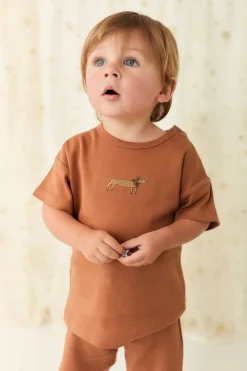 Pima Cotton Eddie T-Shirt - Spiced Cosy Basil