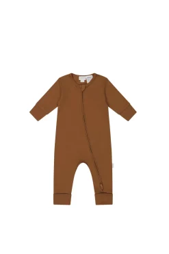 Pima Cotton Frankie Zip Onepiece - Sienna