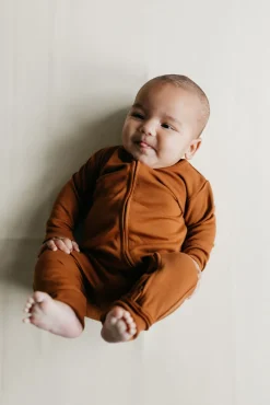 Pima Cotton Frankie Zip Onepiece - Sienna