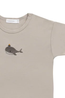 Pima Cotton Hunter Tee - Hazy Taupe Whale
