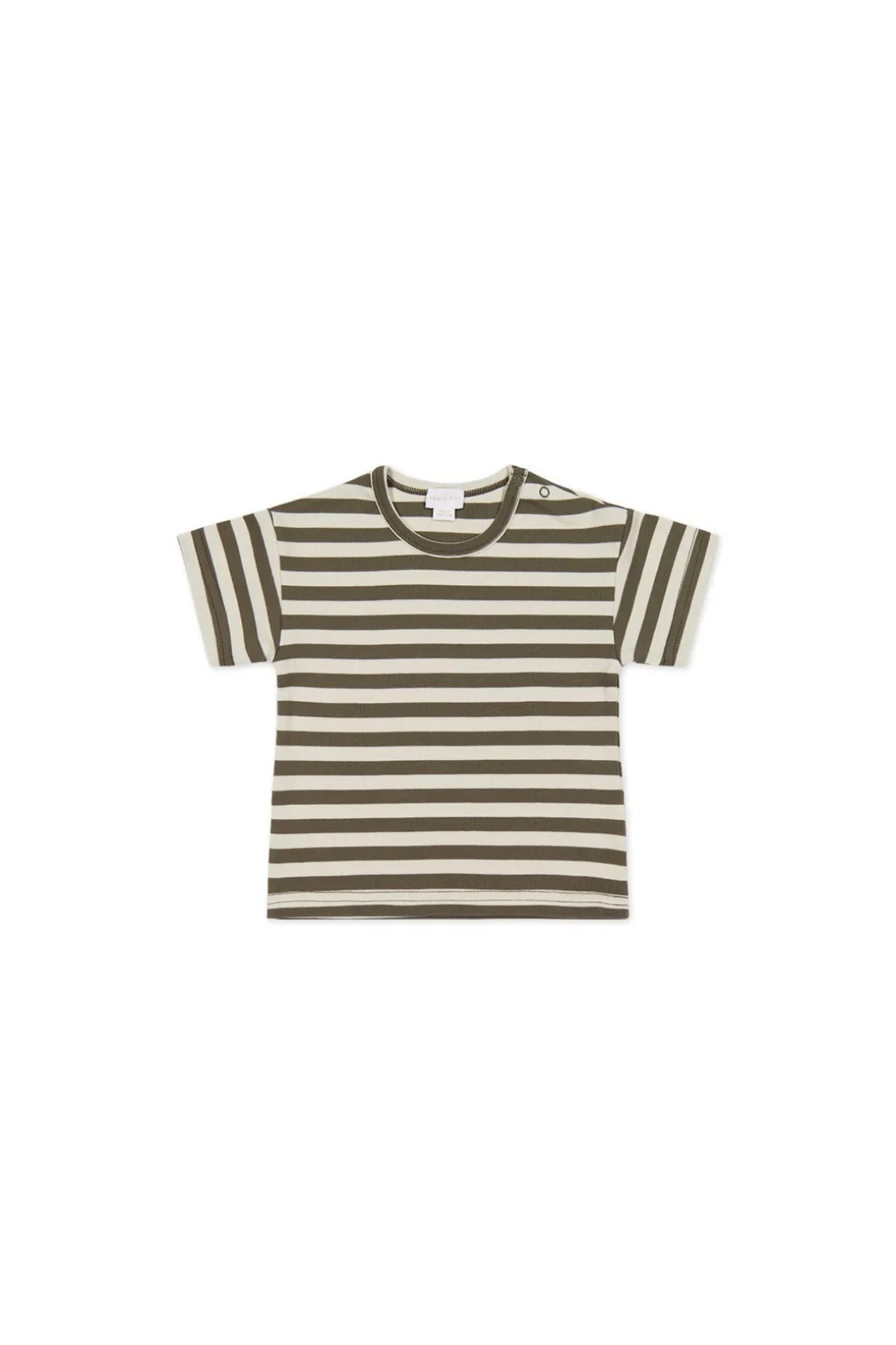 Pima Cotton Hunter Tee - Oliver Stripe Pinecone/Cassava
