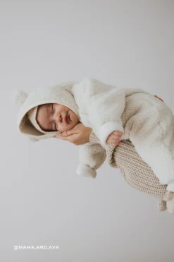 Sasha Recycled Polyester Sherpa Onepiece - Natural