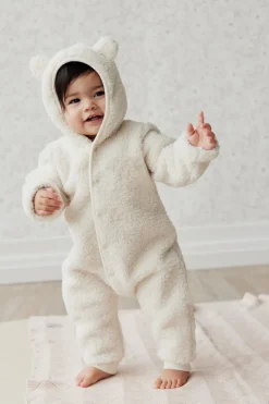 Sasha Recycled Polyester Sherpa Onepiece - Natural