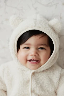 Sasha Recycled Polyester Sherpa Onepiece - Natural