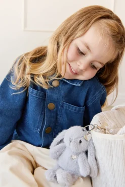 Snuggle Bunnies - Penelope Keyring - Silver
