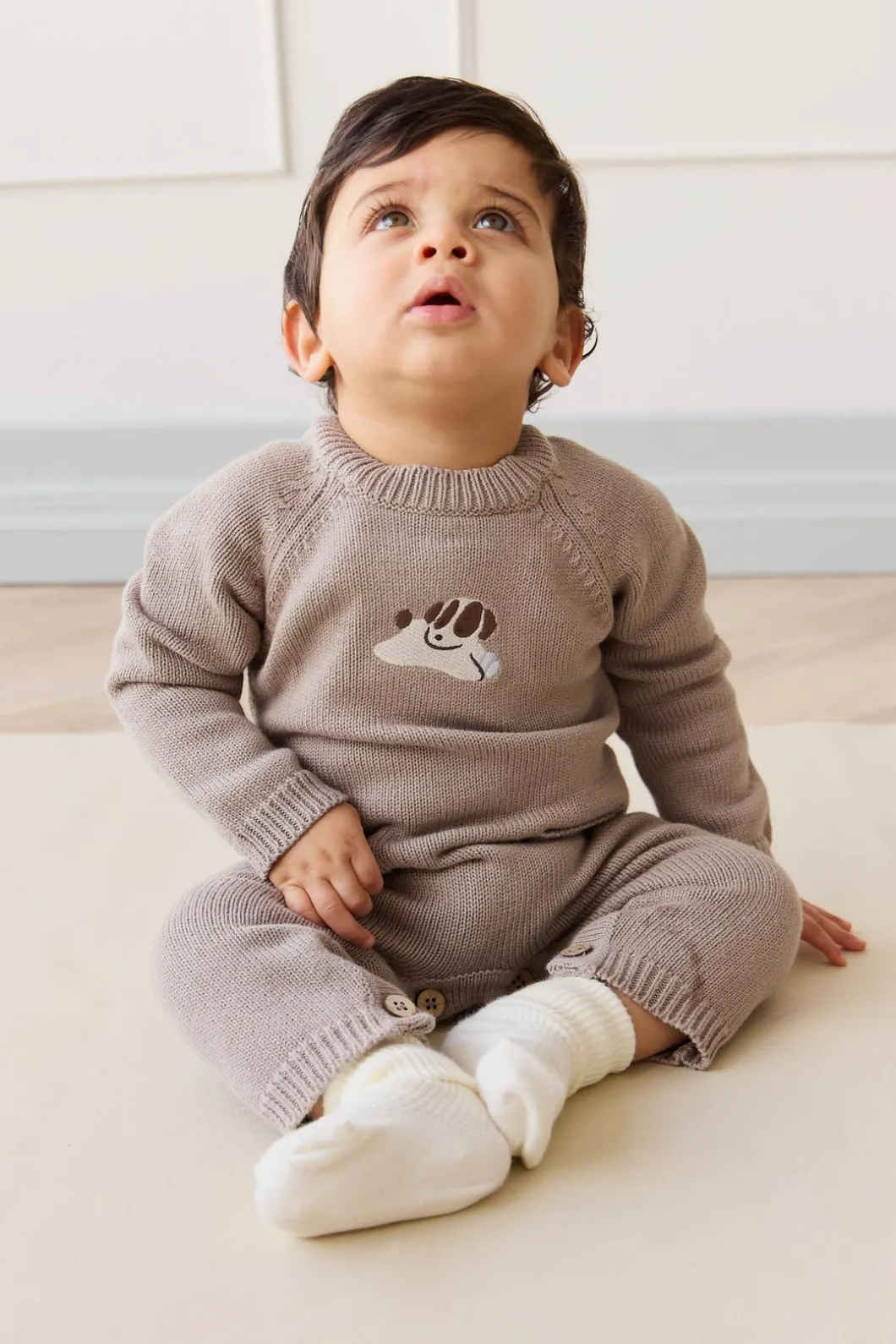 Theo Knit Onepiece - Tweed Sasha Puppy