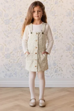 Vintage Overall Dress - Elodie Whisper White