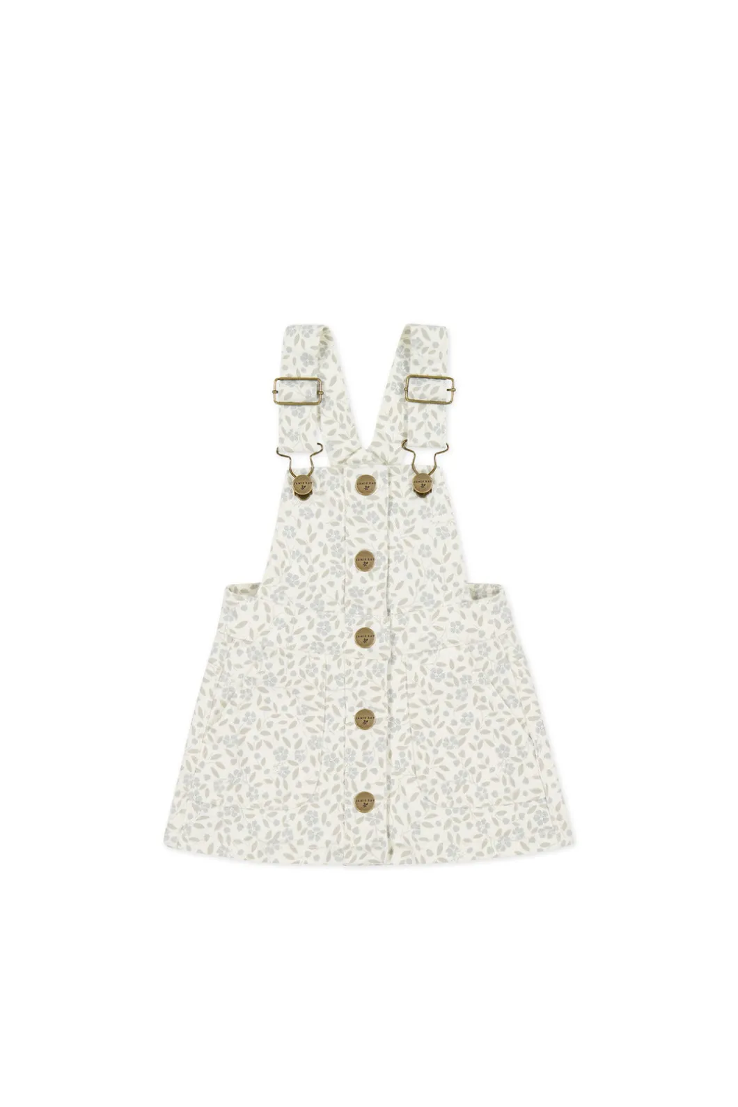 Vintage Overall Dress - Elodie Whisper White