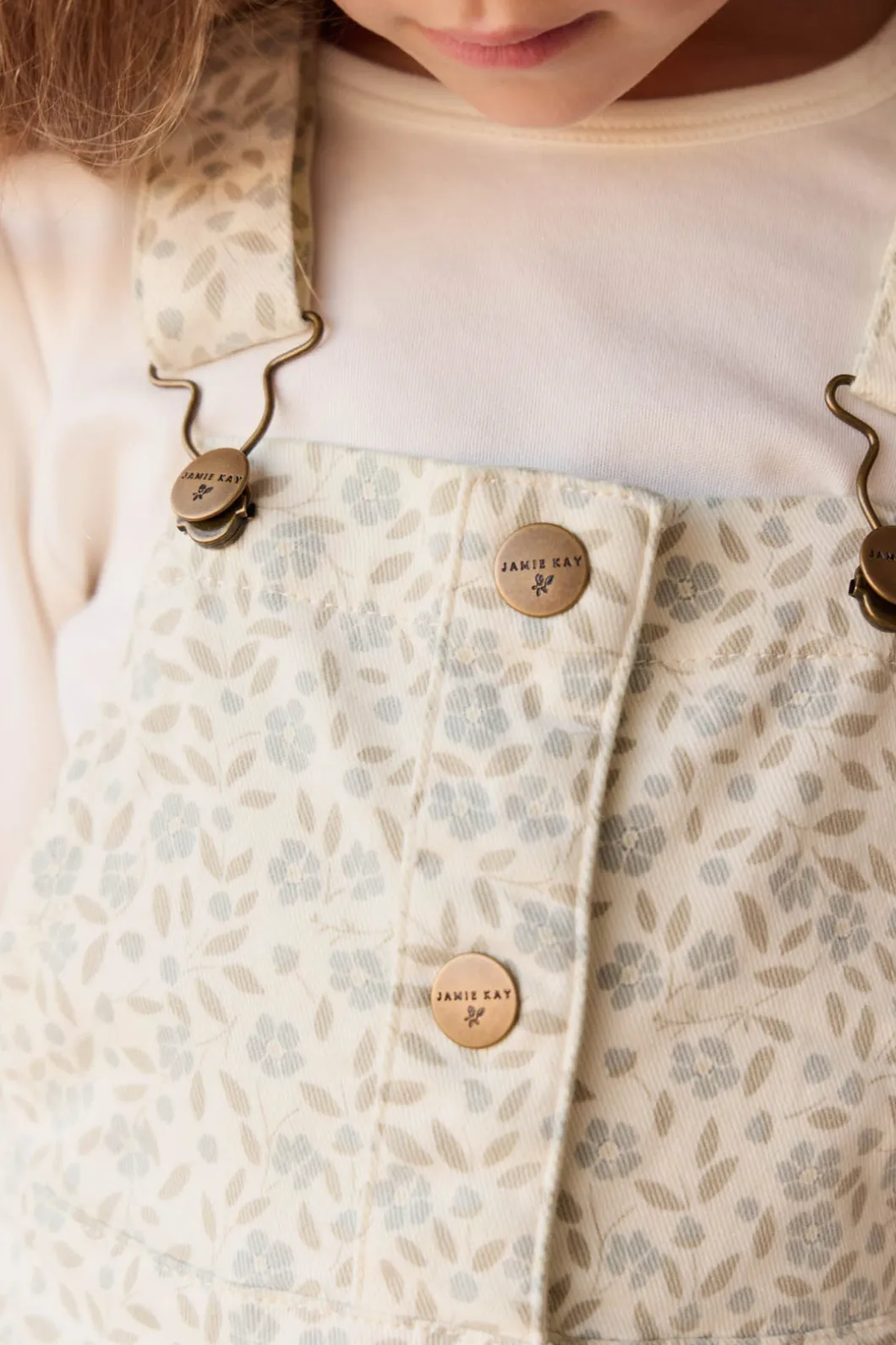 Vintage Overall Dress - Elodie Whisper White