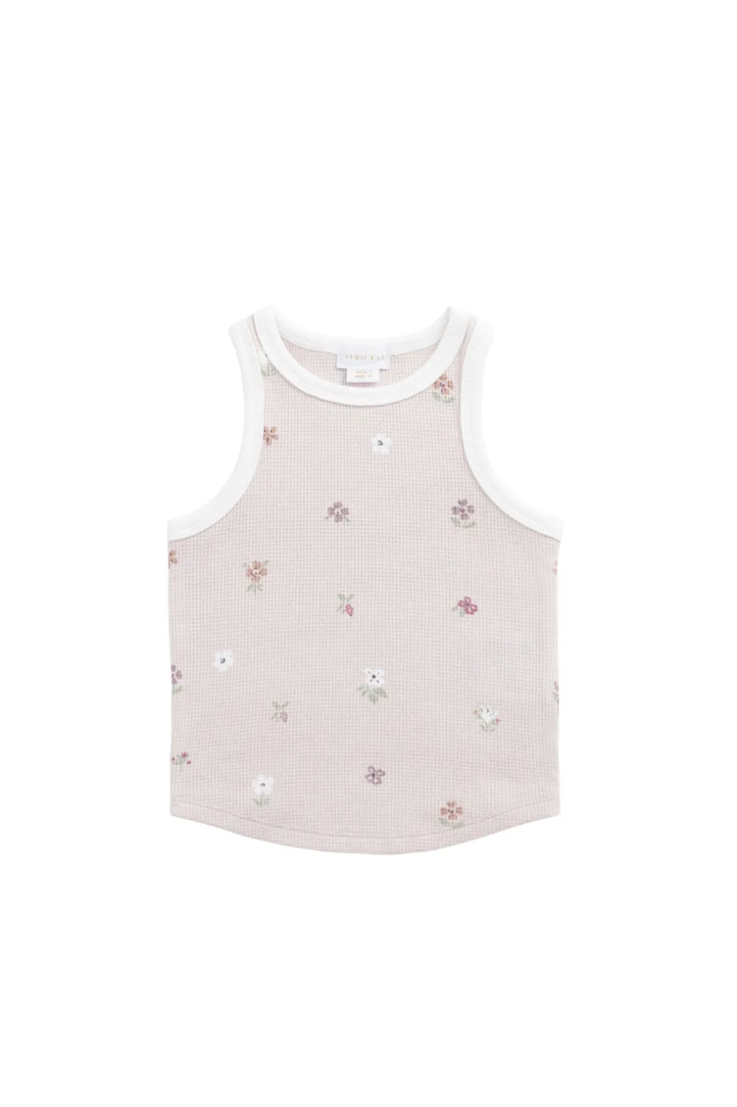 Waffle Molly Singlet - Carissa Mauve Large